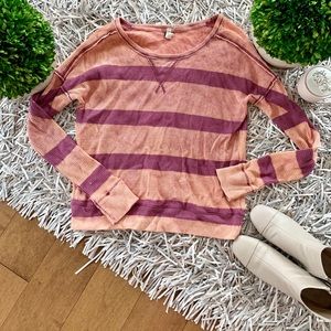 🆕 We the Free Free People striped thermal shirt S